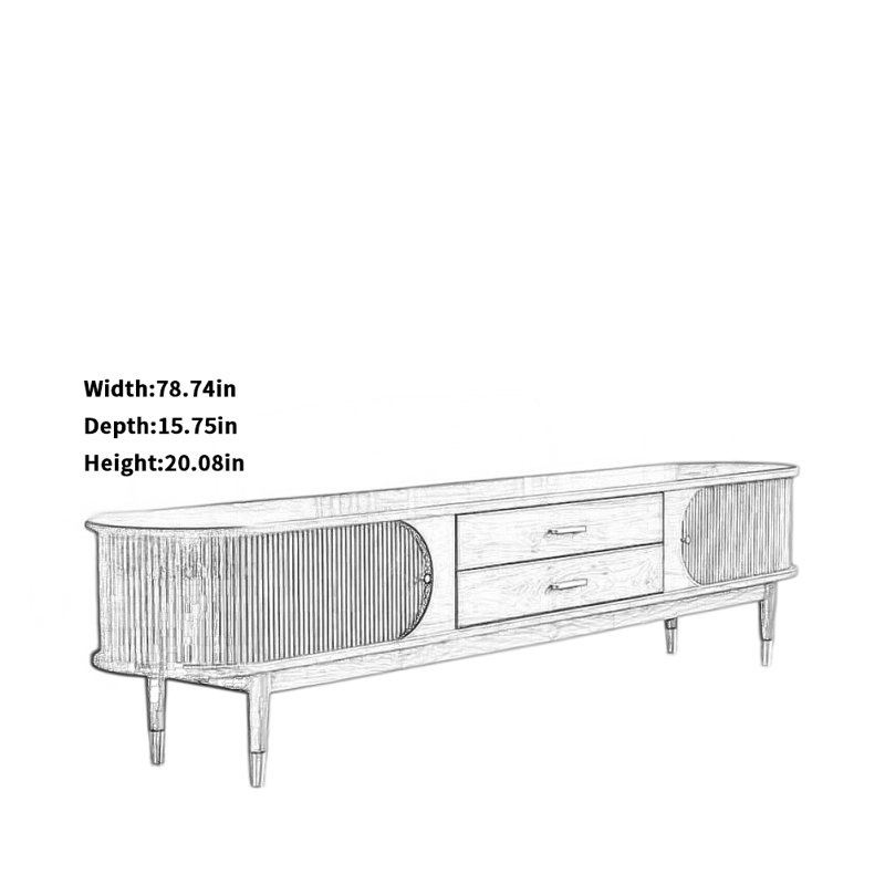 Meuble télé Creative Creative, H 20,08 po x L 78,74 po x l 15,75 po
