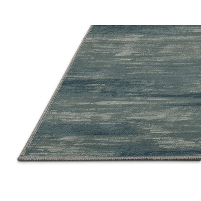 Machine Washable Abstract Gray Area Rug