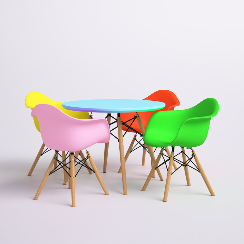 Ensemble de table de jeu et de chaises pour enfants Mccollom, Bleu / assorti