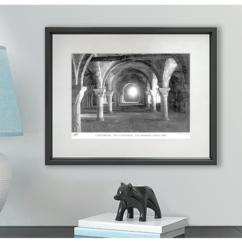 Canterbury, The Cathedral, The Norman Crypt 1888 - Single Picture Frame Print, 60cm H x 80cm W x 2.3cm D