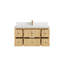 Meuble-lavabo simple 42 po avec plateau en quartz Nekaya-240575404