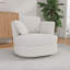 Fauteuil demi-tonneau pivotant en chenille de 40,4 po de largeur avec repose-pieds et coussins-120144785-135716056