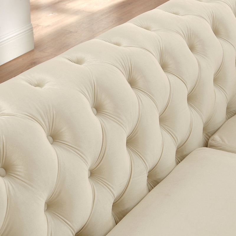 Canapé modulaire luxueux en velours Chesterfield
