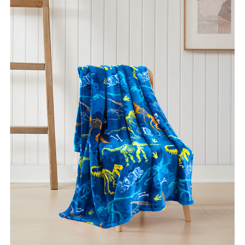 Collection de jeté en flanelle pour enfants, Fossiles