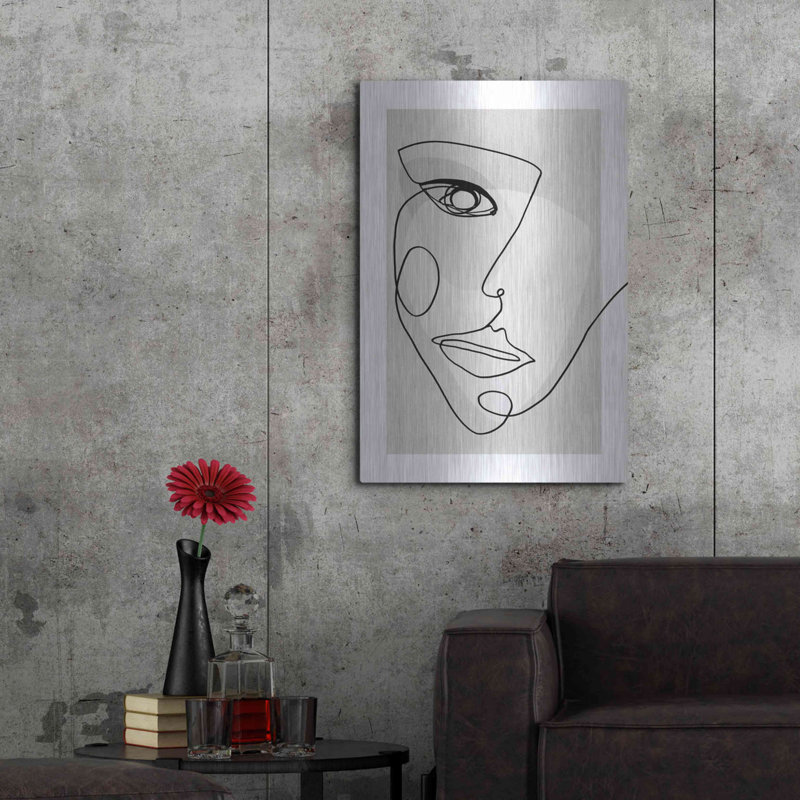 «Face Line 4», impression sans cadre sur métal, H 36 po x l 24 po x P 0,13 po