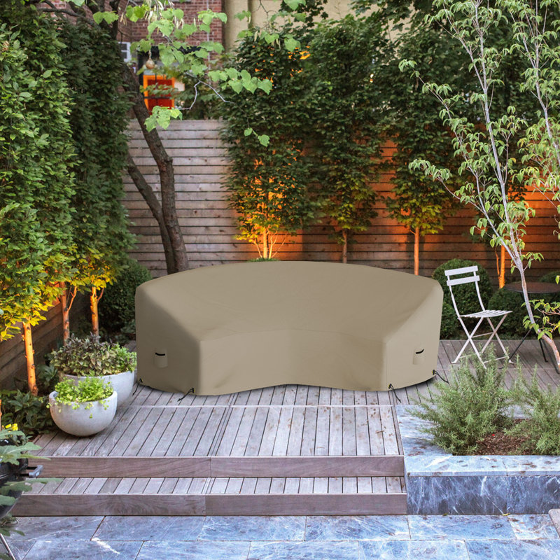 Weatherproof Patio Curved Sectional Sofa Cover, Afrahim Curved Patio Sofa Cover, Cover for Curved Sofa