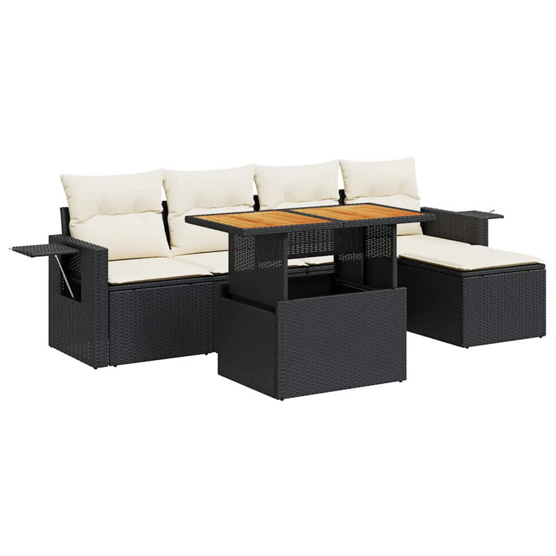 Vidaxl Garden Sofa Set Black
