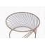 Table basse en verre transparent avec finition champagne Bluelipe