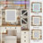 White Makeup Vanity Set with Lights and Mirror & Storage Stool Dressing Vanity Table for Bedroom-1412352772