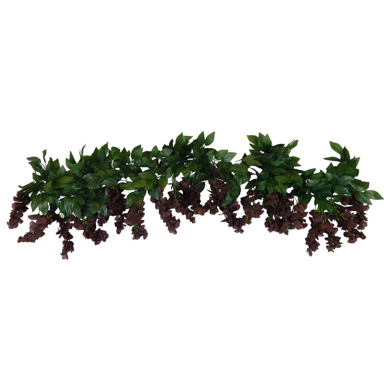 66'' in. Faux Garland, Chocolate/Green