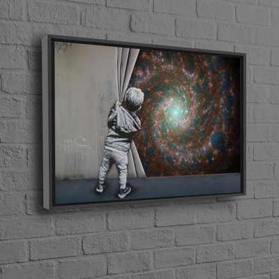 Art mural abstrait sur toile de coton inspiré par James Webb, idéal pour la décoration moderne et cadeau unique pour les enseignants