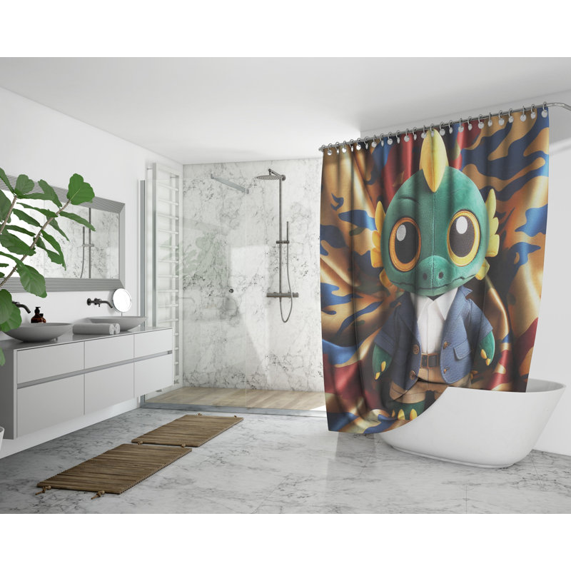 Marquart Abstract Shower Curtain with Liner Included
