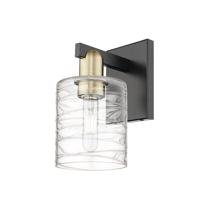 Leilani - 1 lumière - abat-jour tourbillon déco - applique, Clear / Polished Nickel