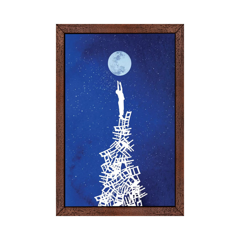 Out Of Reach by Rob Dobi - Print on Canvas, 66.04 cm H x 45.72 cm W, Brown Floater Framed