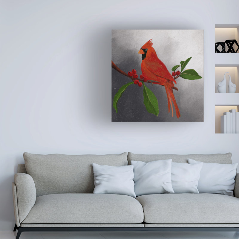 «Red Cardinal II» sur, H 35 po x l 35 po