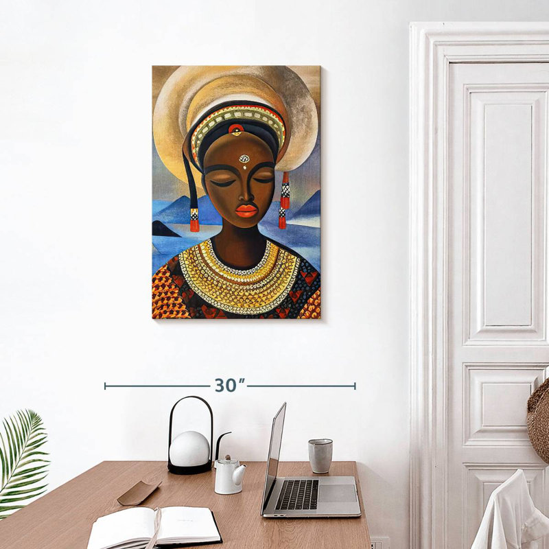 Leisha majestueuse beauté africaine, H 30 po x l 20 po
