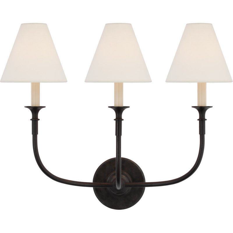 Thomas OBrien Piaf Triple Sconce, Aged Iron