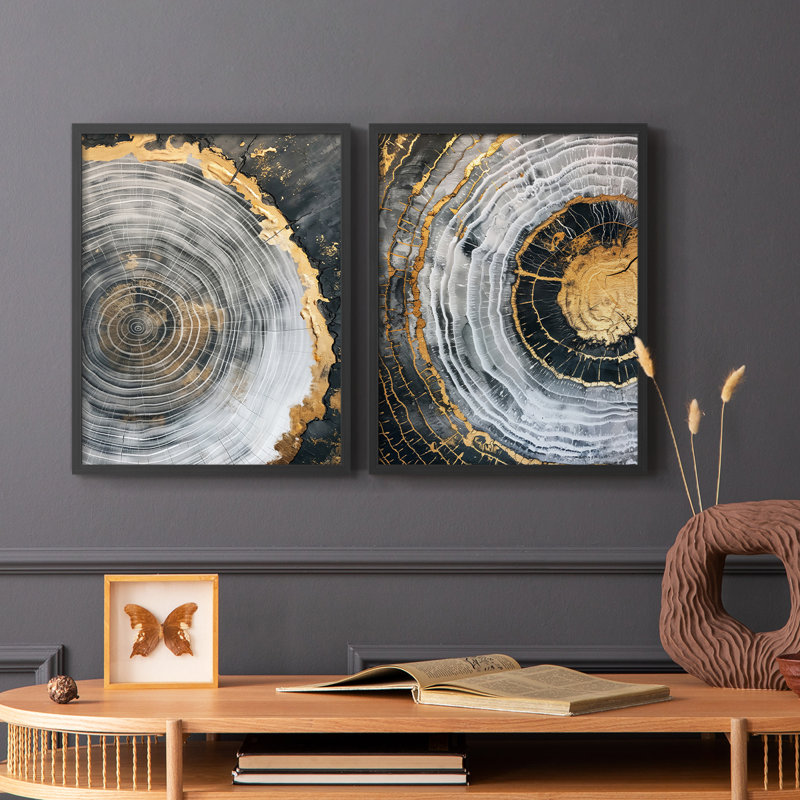 Série ABSTRACT CCxxv - reproduction encadrée de qualité supérieure - prête à être accrochée - aucun clou requis - aucun clou requis
