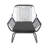 Modern Two Woven Club Chair With Water- Cushions And Steel Frame Contemporary Lounge Iron Structure Seat Covers