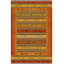 Tapis orange à motif multicolore à rayures orange-75959400