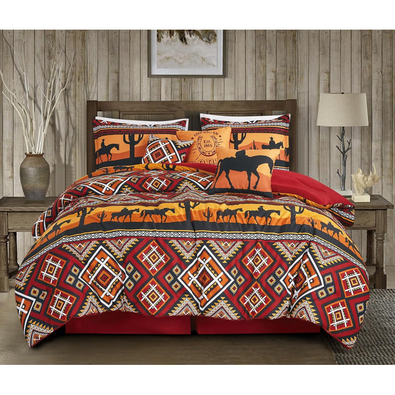 Standard Geometric Shapes Comforter, Full Comforter + 6 Additional Pieces 