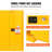 Flammable Safety Cabinet, 45 Gal, Cold-Rolled Steel Flammable Liquid Storage Cabinet, 42.9 X 18.1 X 65.2 In Explosion Proof With 2 Adjustable Shelves 2 Manual Doors For Industrial Use, Yellow