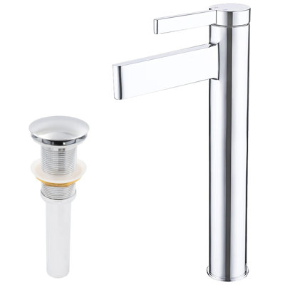 Single-Hole Single-handle Bathroom Faucet with Drain Assembly