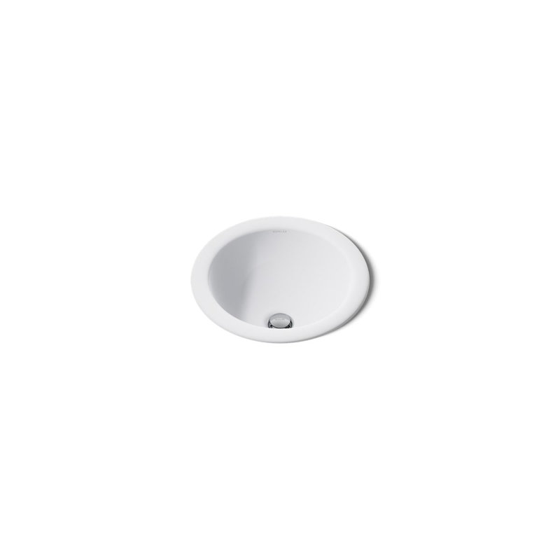 Compass® Ceramic Circular Dual Mount Bathroom Sink, White