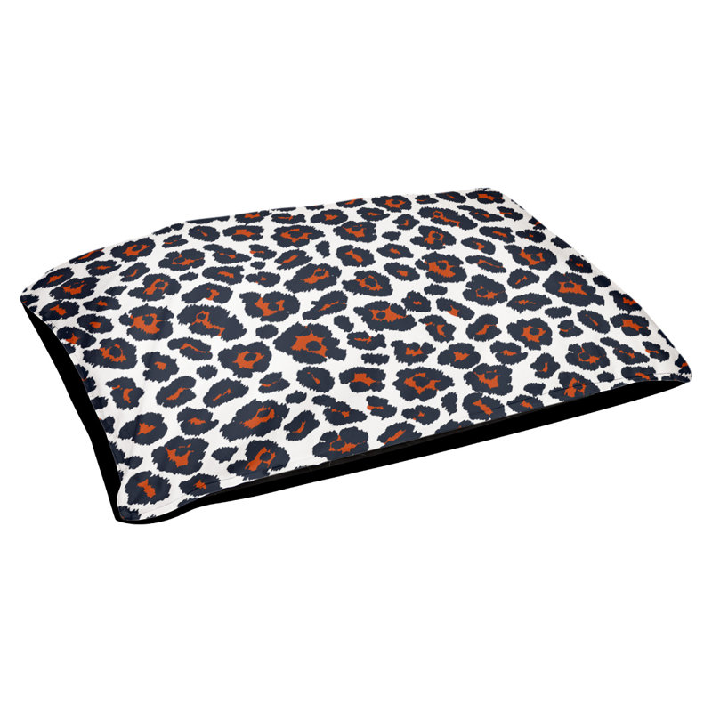 Lit pour chat Designer, Moyen (L 32,5 po x l 42,5 po), Blanc / orange / bleu marine foncé