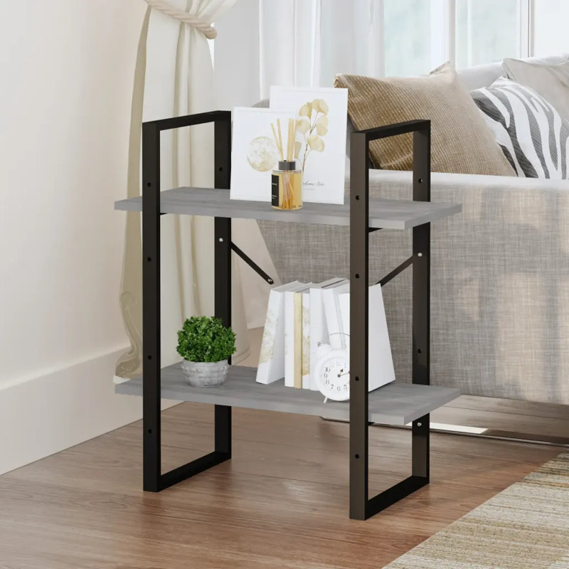 Keesler 70cm H Standard Bookcase, Grey, 70cm H x 60cm W x 30cm D