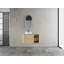Meuble-lavabo mural avec lavabo d'art en céramique et porte à fermeture en douceur, emballage KD, contreplaqué-49616015
