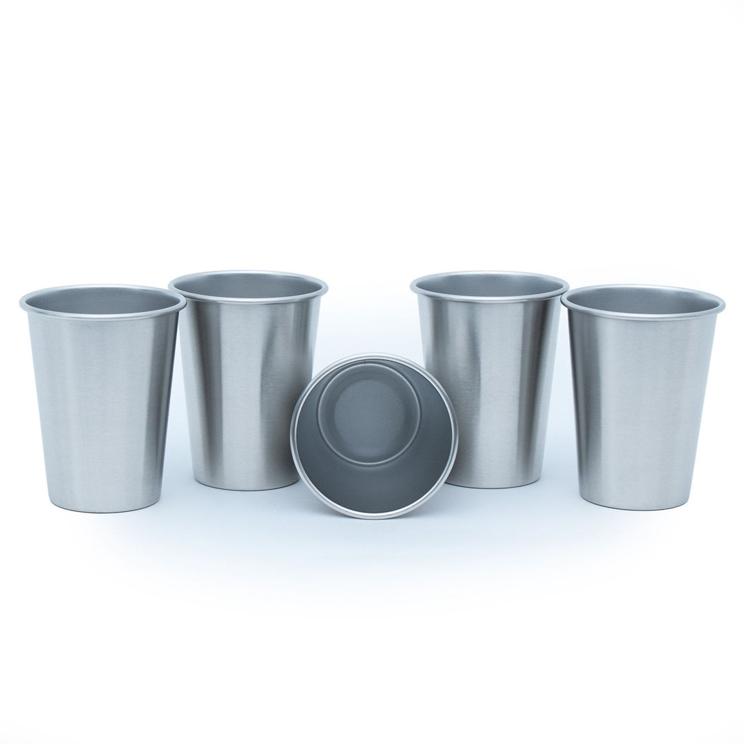 Becher-Set Camping Outdoor Metall Becher Tasse Glas