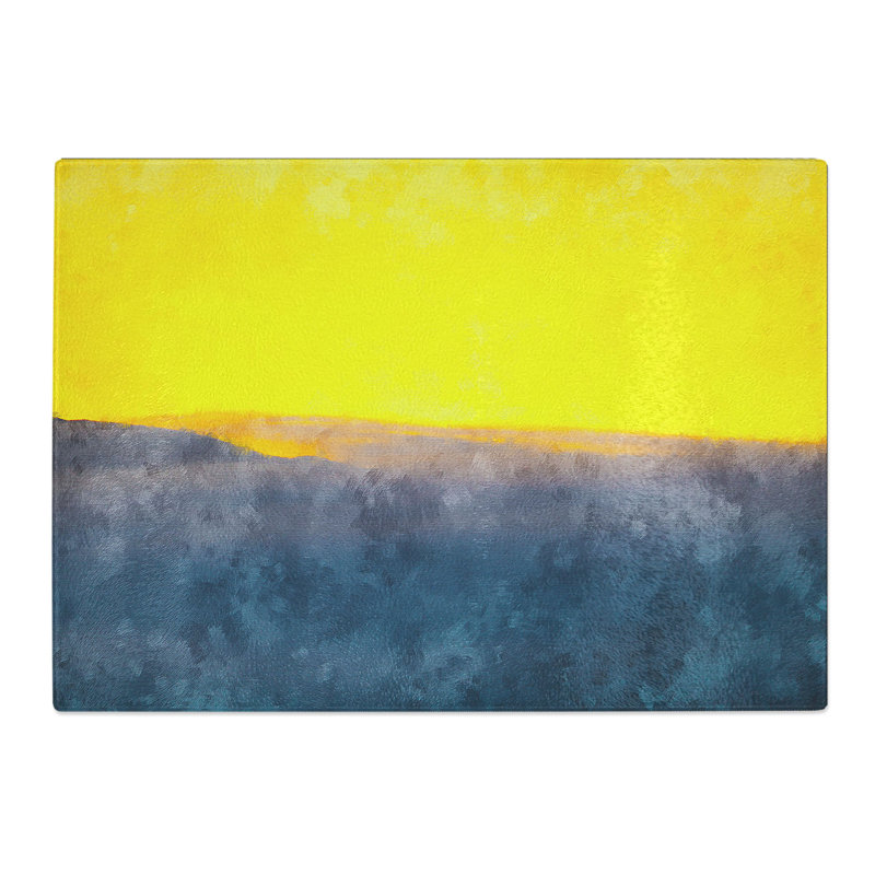 Tempered Glass Valley of Clouds Painting Chopping Board, 28.5 cm x 39 cm
