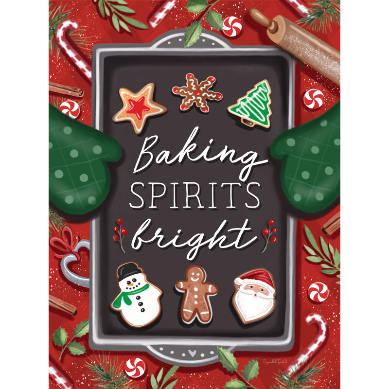 Bake Spirits Bright par Elizabeth Tyndall, Cadre érable, Blanc, H 16 po x l 12 po