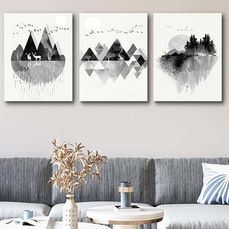 3 Piece Wrapped Canvas Print, 40 cm H x 30 cm W