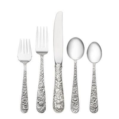 Repousse 5 Piece Flatware Set, Service for 1