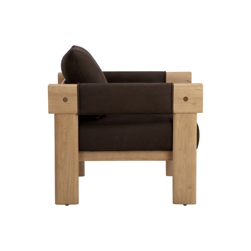 Lounge Chair, Black Genuine Leather