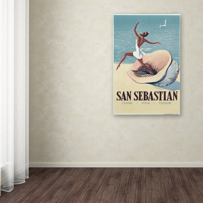 San sebas-reproduction sur toile tendue, H 19 po x l 12 po