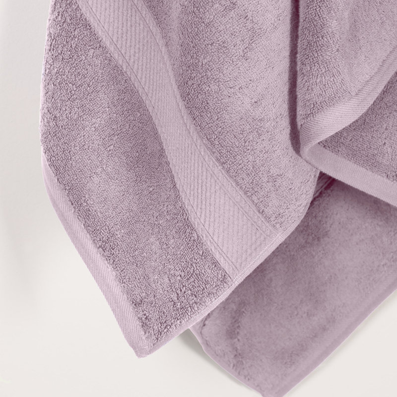 800 GSM Certified Egyptian Cotton Bath Towel Set (Set of 2), Purple