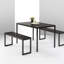 Winterton 3-Piece 4-Seater Dining Set with Wood Top & Steel Frame-74781766-51739006