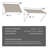 Kozyard Adjustable Door Window Awning – 4-Level Tilt, 68" W × 43 1/2" Sloped Panel, Adjustable Projection 31"–42", Aluminum Frame & Metal Canopy, All-Weather Rain, Snow & UV Protection (Khaki)-128790130-128790131