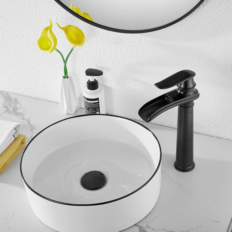Single-handle Bathroom Faucet with Drain Assembly, Oil Rubbed Bronze