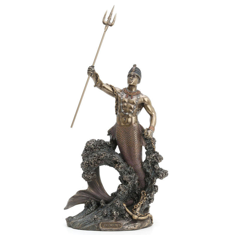 14,37 Figurine bronze poly résine