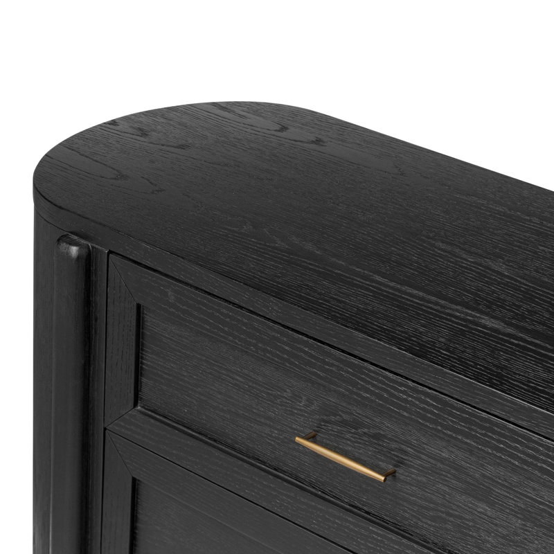 Tolle 6 Drawer Dresser-Drifted Matte Black Veneer