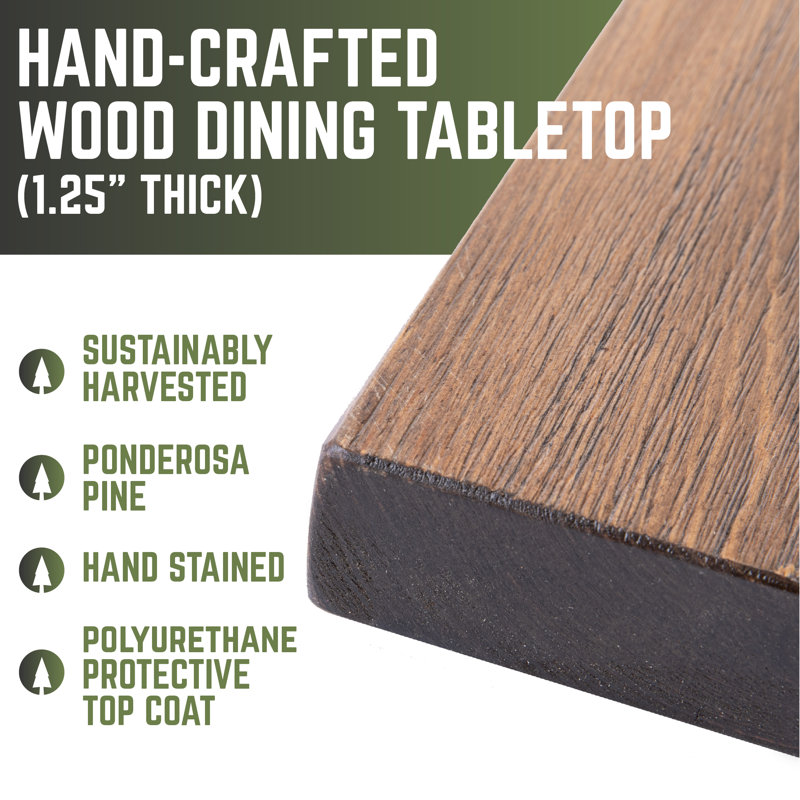 Sunset Cedar Pine Solid Wood Dining Tabletop, 60 in