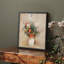 Motif floral rétro CCLVII - impression encadrée-105852971-105852972