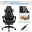 Fauteuil de jeu réglable avec repose-pieds pour bureau personnel, gris-639114869-639114870