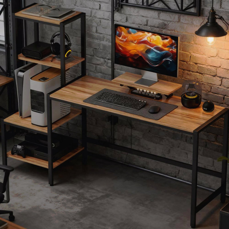 Computer Desk with Monitor Stand