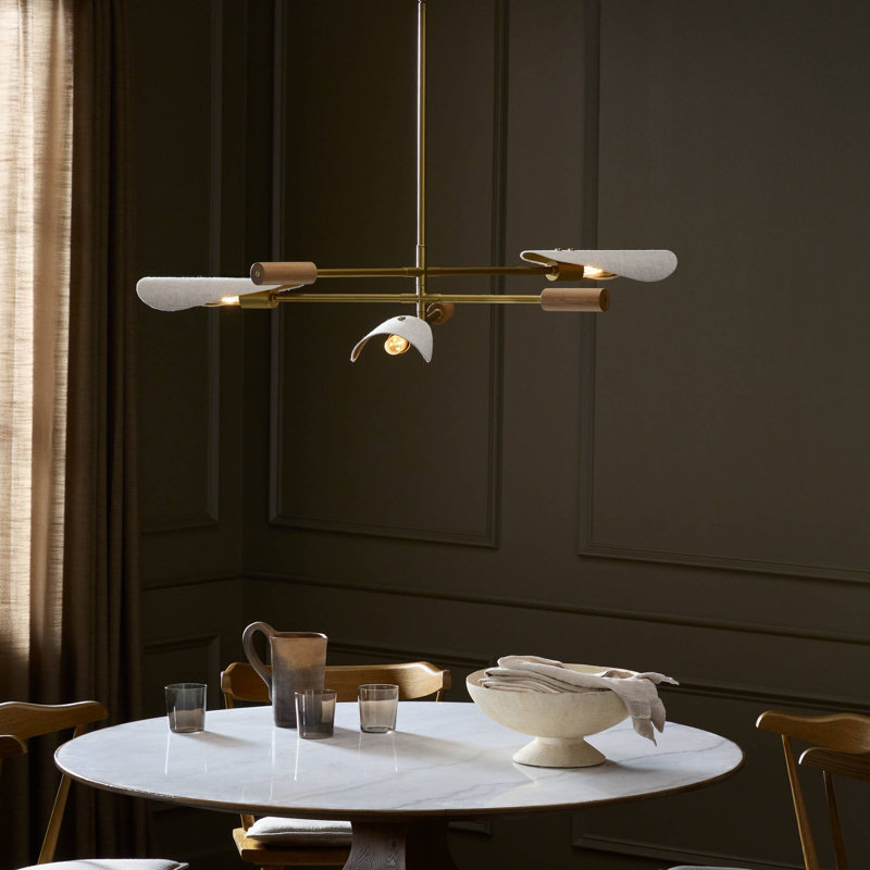 Astrid 3 - Light Chandelier, Flax Linen