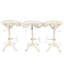 Ensemble de 3, tabouret de bar à siège de tracteur - tabouret de bar industriel rustique - tabouret pivotant en fonte de style campagnard - hauteur de comptoir réglable - très haute hauteur de pub - 22,05 à 27,95 po (blanc vieilli)
